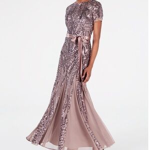 Elegant Sequin Embellished Evening Gown